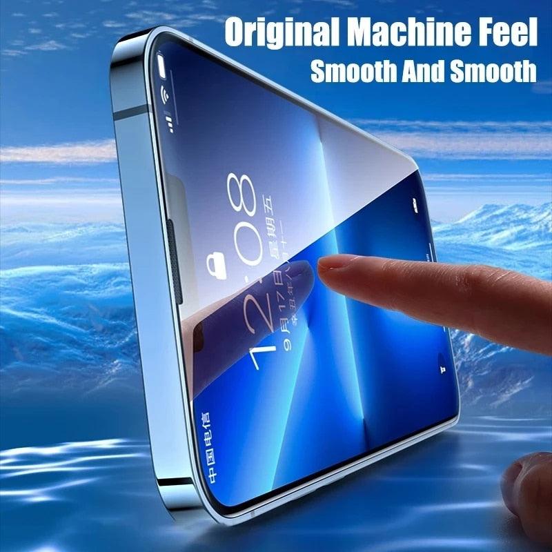 4Pcs Full Cover Screen Protectors for IPhone 13 11 12 Pro Max Mini 13Pro 11Pro 14 PRO XS MAX X XR SE 6S 8 7 Plus Tempered Glass Ultra Clear Tempered Glass Case Friendly Easy to Install Screen Protector