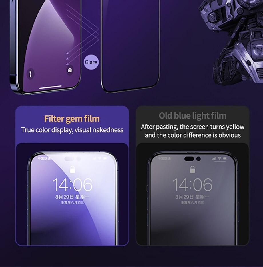40D High Quality Full Cover Screen Protector For iPhone 14 13 12 11 PRO MAX Tempered Glass For Iphone XS XR X14 13 12 Mini Plus Tempered Glass Screen Protector Compatible For iPhone