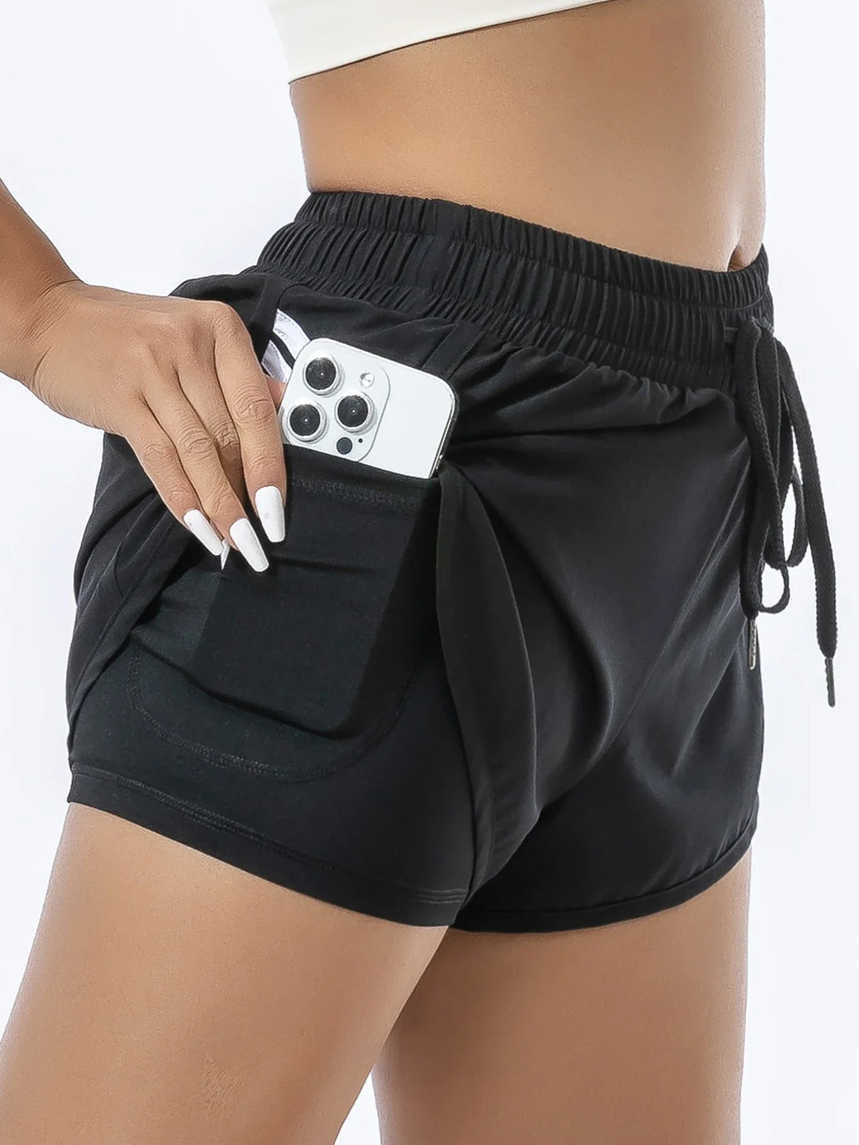 Two Layer Moisture Wicking Sports Shorts