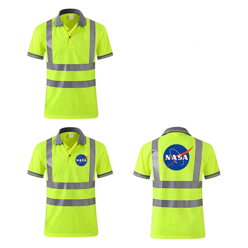Men's Safety Vest Reflective Fluorescent Yellow Workwear