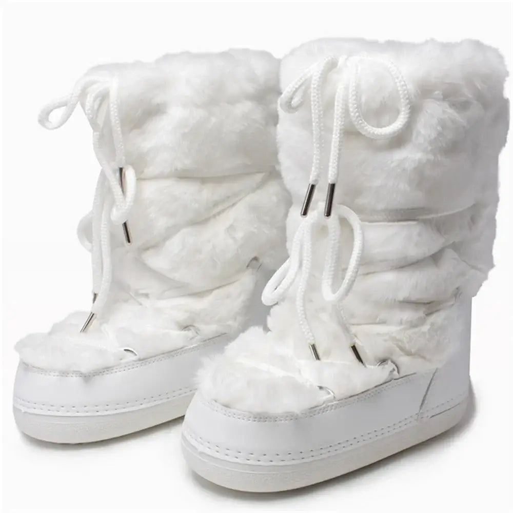 Stay Warm in Style Winter Fur Boots