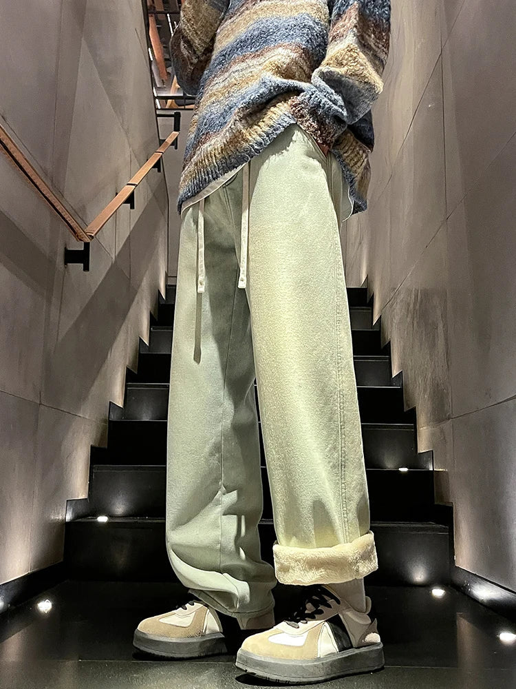 Cozy and Cool Fleece Lined Denim Pants