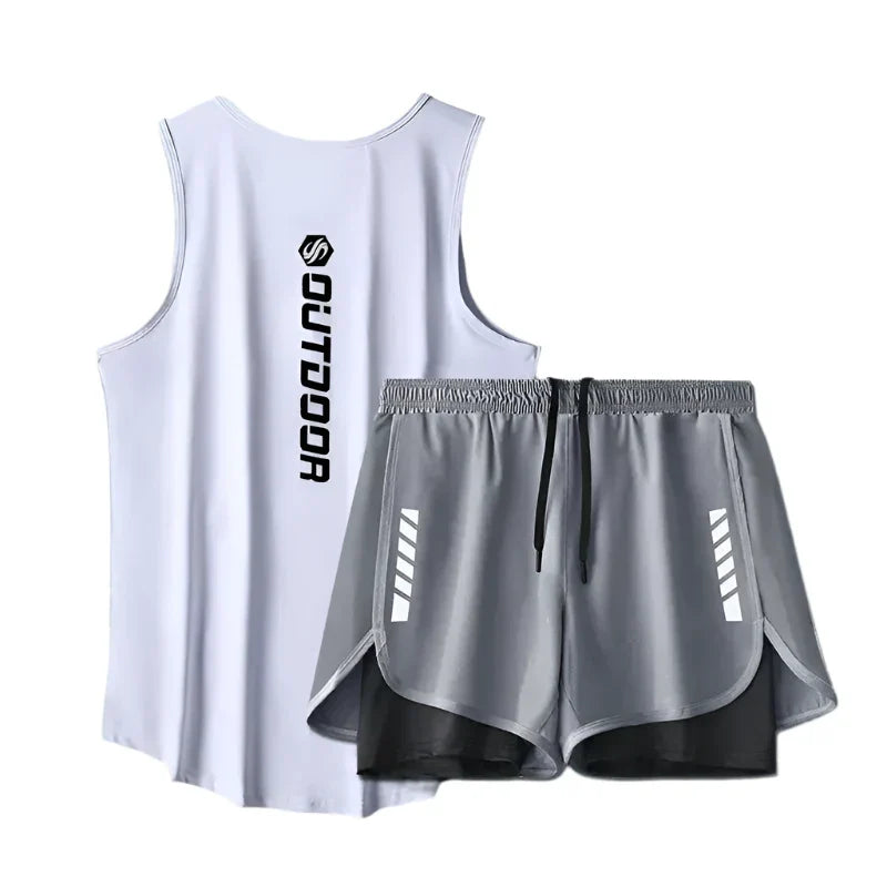 Men's Mesh Workout Set Perfect for Summer Runs