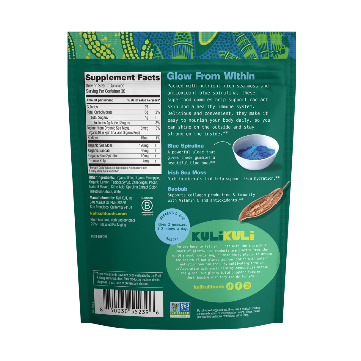 Sea Moss & Blue Spirulina Superfood Gummies