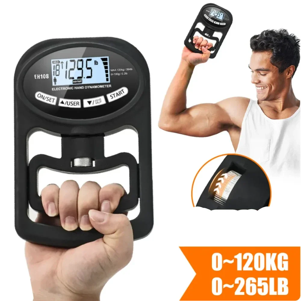 Precision Hand Grip Tester 265lbs 120kg USB LCD