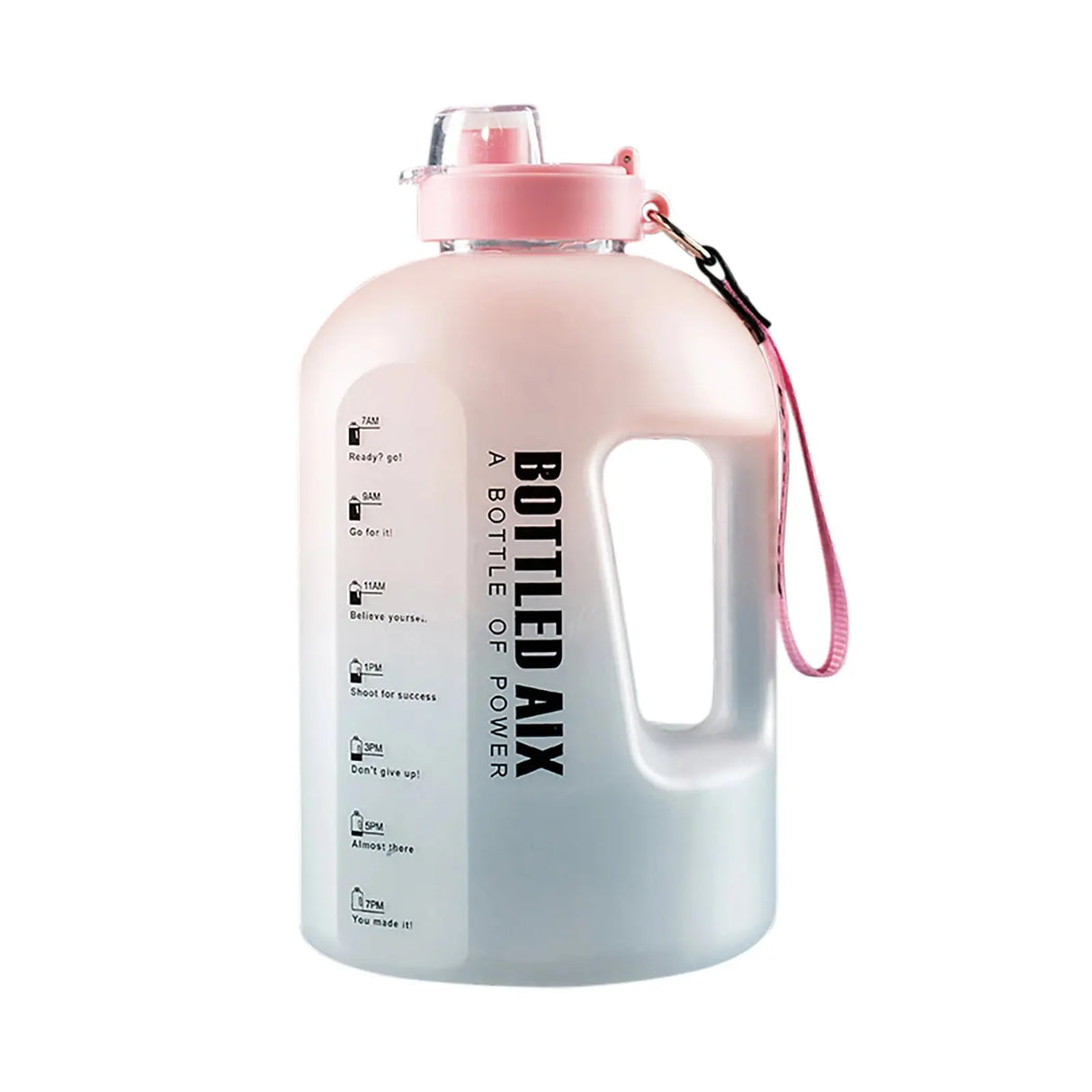 Stay Hydrated Large Capacity Water Bottle with Time Markers