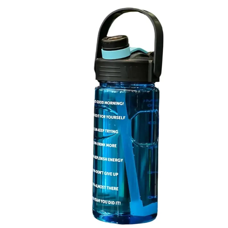 Sports Water Bottle 1.5L/2L/3L Leakproof with Straw & Time Marker