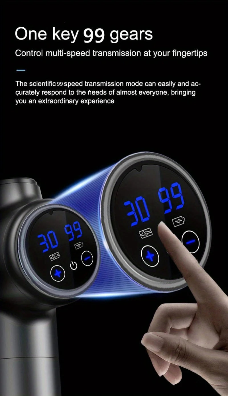 Deep Muscle Massage Gun Portable, Fascia Vibration Gun for Body Neck Back Relaxation, Fitness Slimming Tool