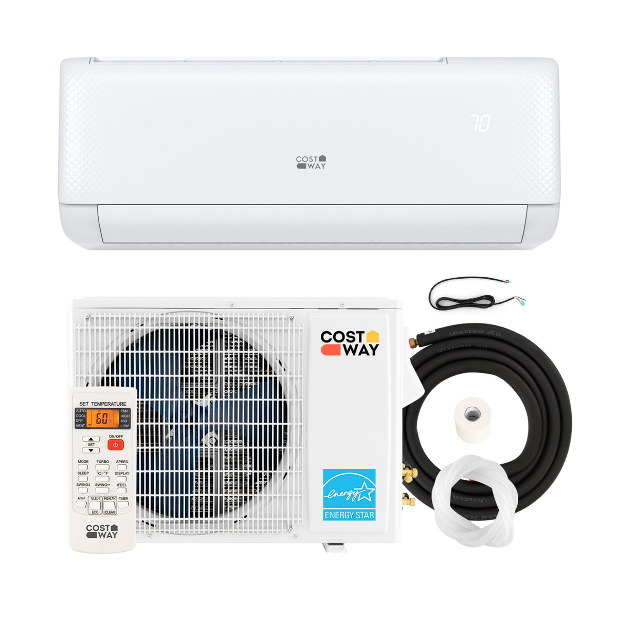 Serie Airtural 12000 BTU 21 SEER2 208-230V aire acondicionado split sin ductos con bomba de calor