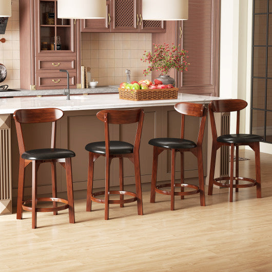 Set of 2 24 Inch Modern Armless Upholstered Cushioned Seat Island Dining Chairs for Kitchen