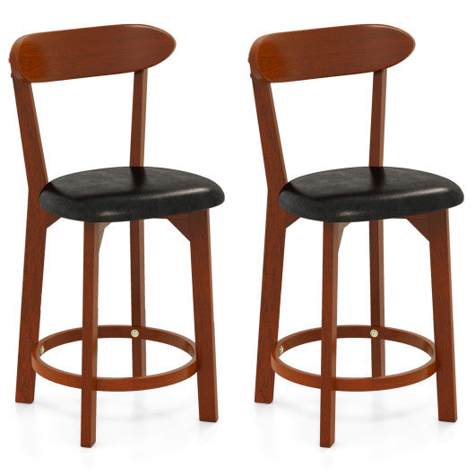 Set of 2 24 Inch Modern Armless Upholstered Cushioned Seat Island Dining Chairs for Kitchen