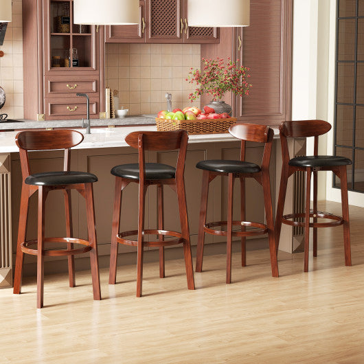 Set of 2 29 Inch Modern Armless Upholstered Cushioned Seat Island Dining Chairs for Kitchen