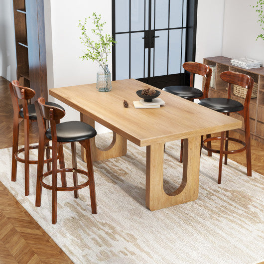 Set of 2 29 Inch Modern Armless Upholstered Cushioned Seat Island Dining Chairs for Kitchen