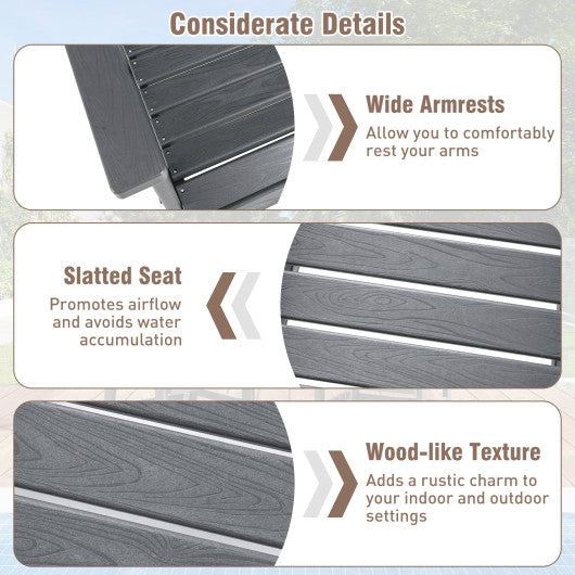 Set of 2 Patio Dining Chairs with Wide Armrests-Black