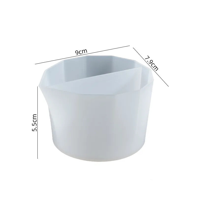 Reusable Silicone Split Cup for Acrylic Paint Pouring with Dividers