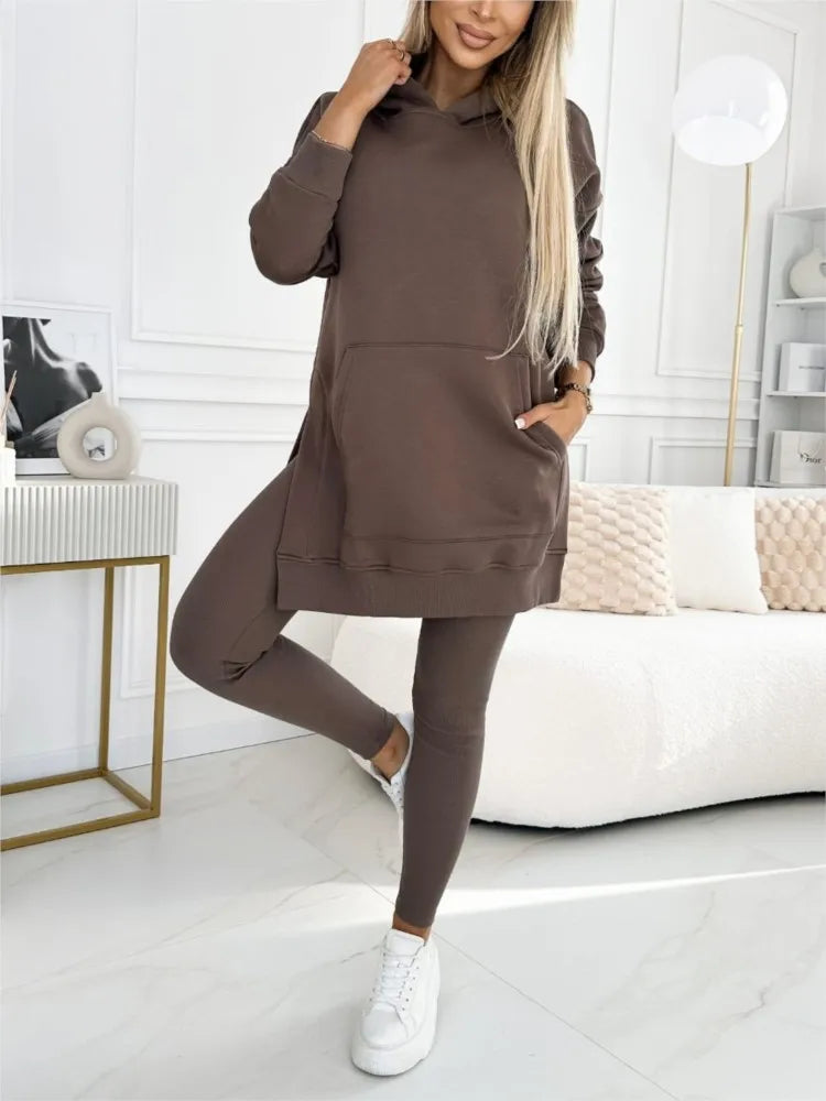 Perfect Winter Outfit Hoodie and Leggings Set