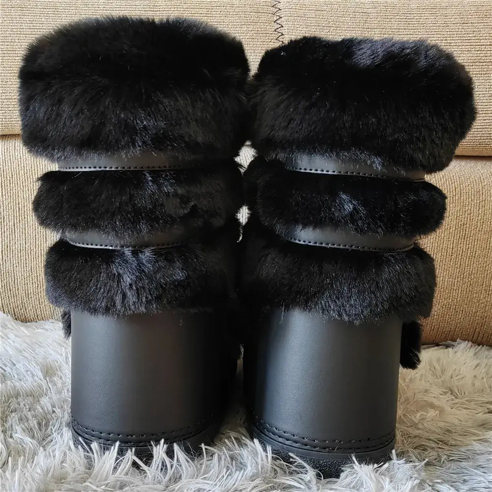 Stay Warm in Style Y2K Fur Boots