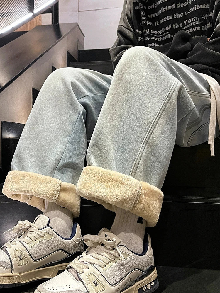 Cozy and Cool Fleece Lined Denim Pants