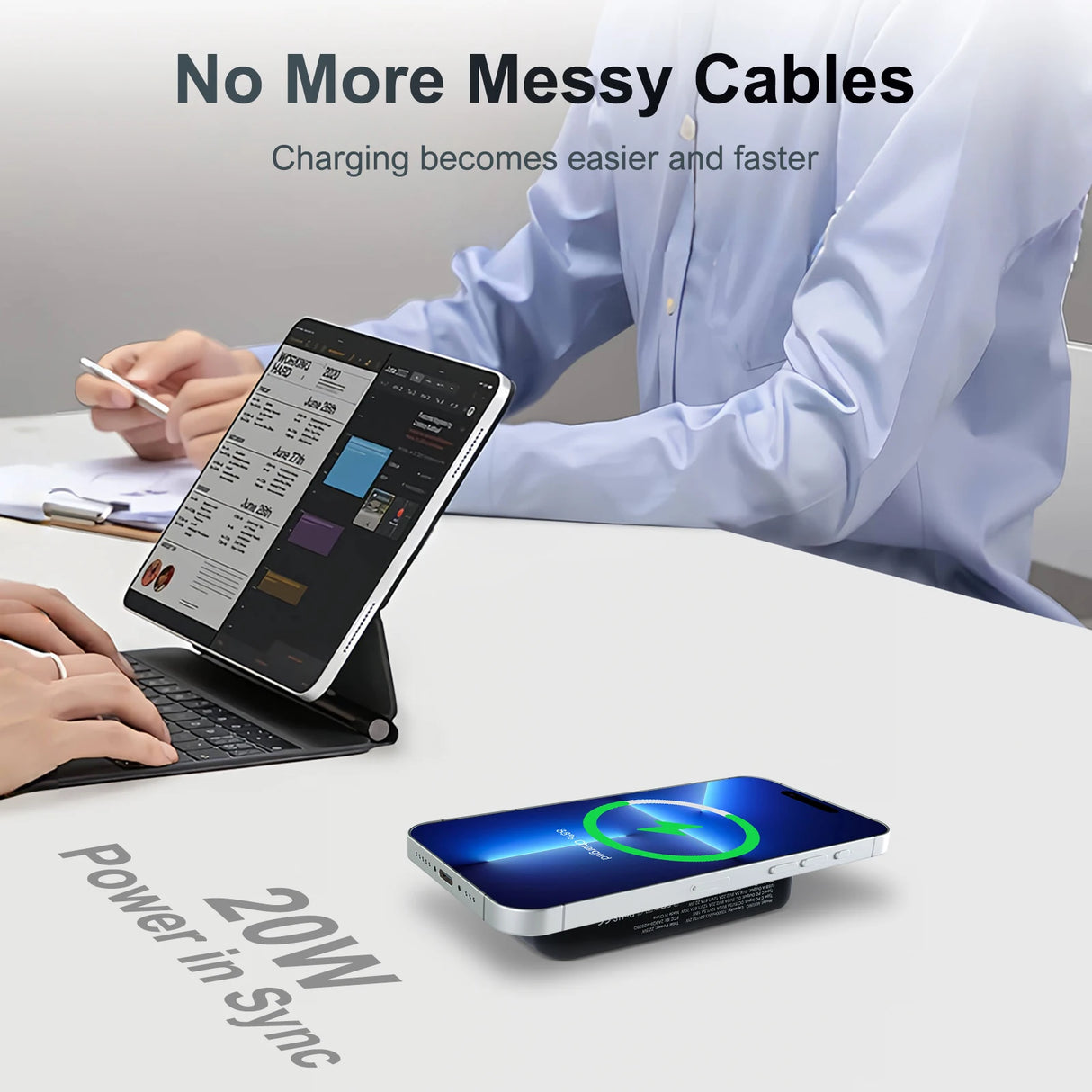 Magnetic Wireless Portable Charger Power Bank 10000mAh PD20W Built-In LED Display For iPhone 16/15/14/13/12/Pro/Mini/Pro Max