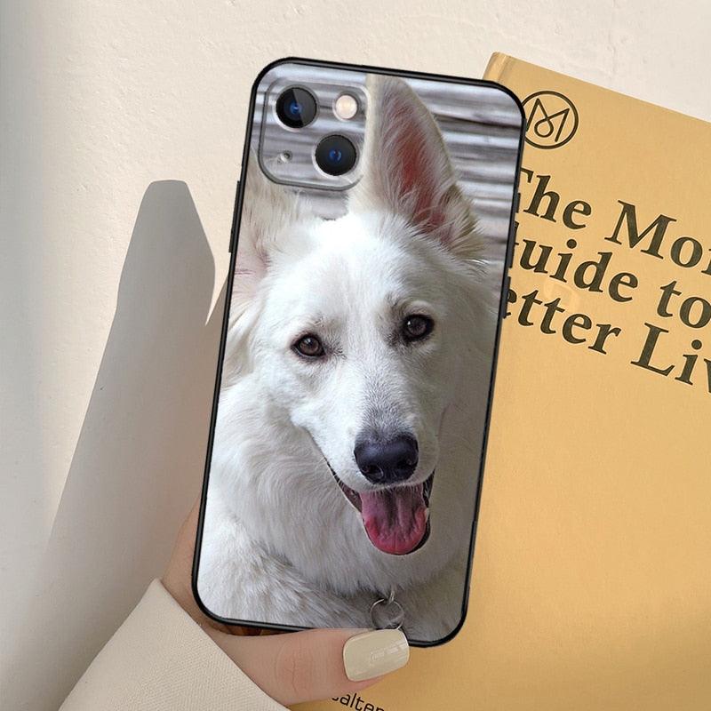 Cartoon German Shepherd Phone Case MAsk Dog Case For iPhone 13 12 Mini 11 14 Pro Max 6S 8 7 Plus SE 2022 2020 X XS Max XR Back Cover Poodle Dog Phone Case Compatible with iphone