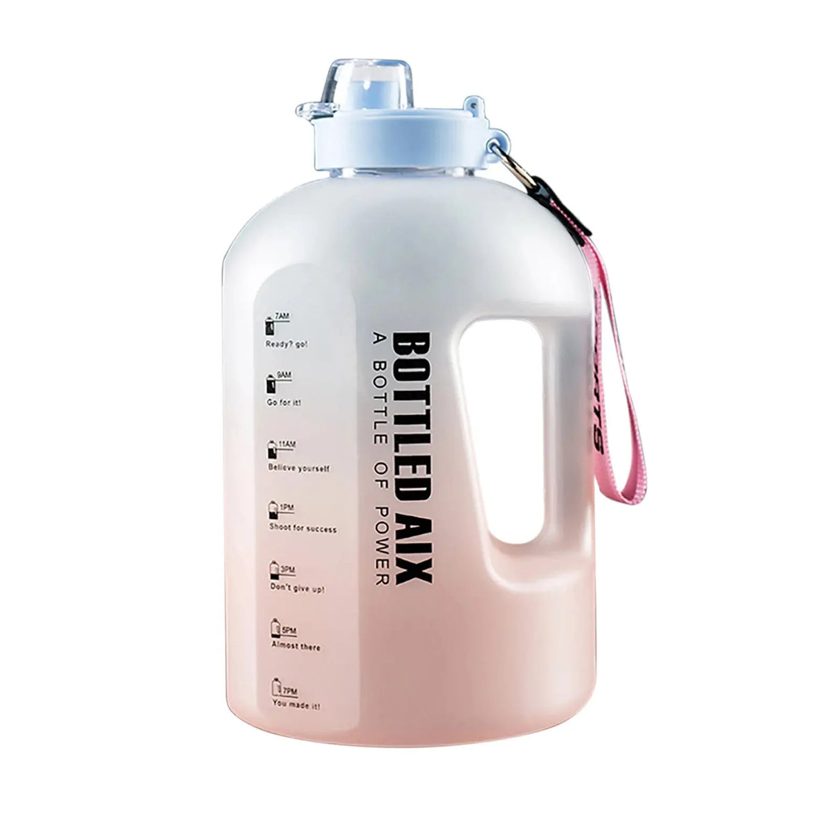Stay Hydrated Large Capacity Water Bottle with Time Markers