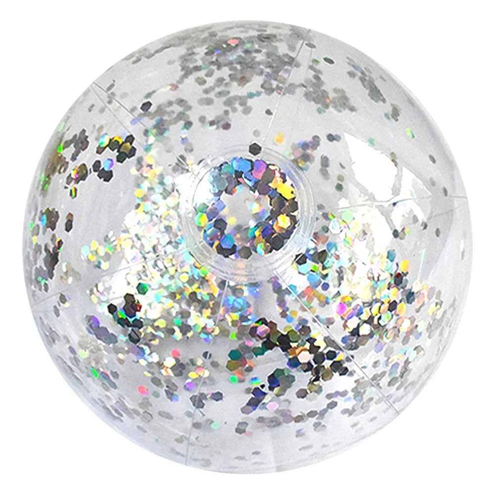 40/60cm Inflatable Glitter Beach Ball Perfect for Summer Pool Parties!
