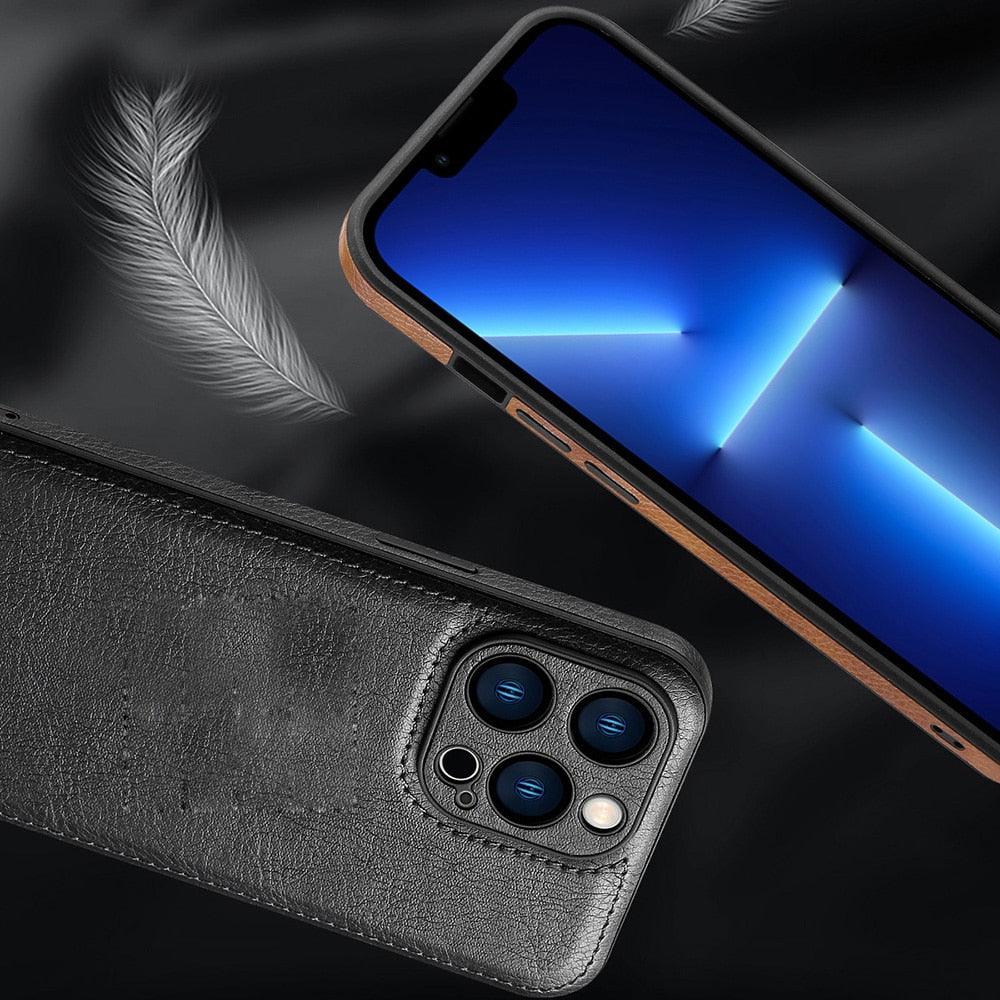 Luxury PU leather Phone Case For iPhone 14 13 Pro Max 12Pro 11Pro Max 13 12 Pro XS MAX XR X SE 7 8 plus Fashion Back Cover Leather Back Case for iPhone 14 Pro Shockproof Cover for iPhone