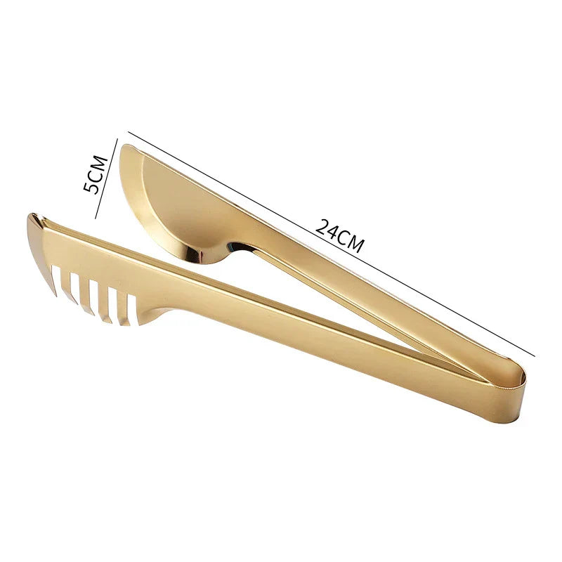 Stainless Steel Kitchen Tongs Non-Stick Salad Buffet Clamp