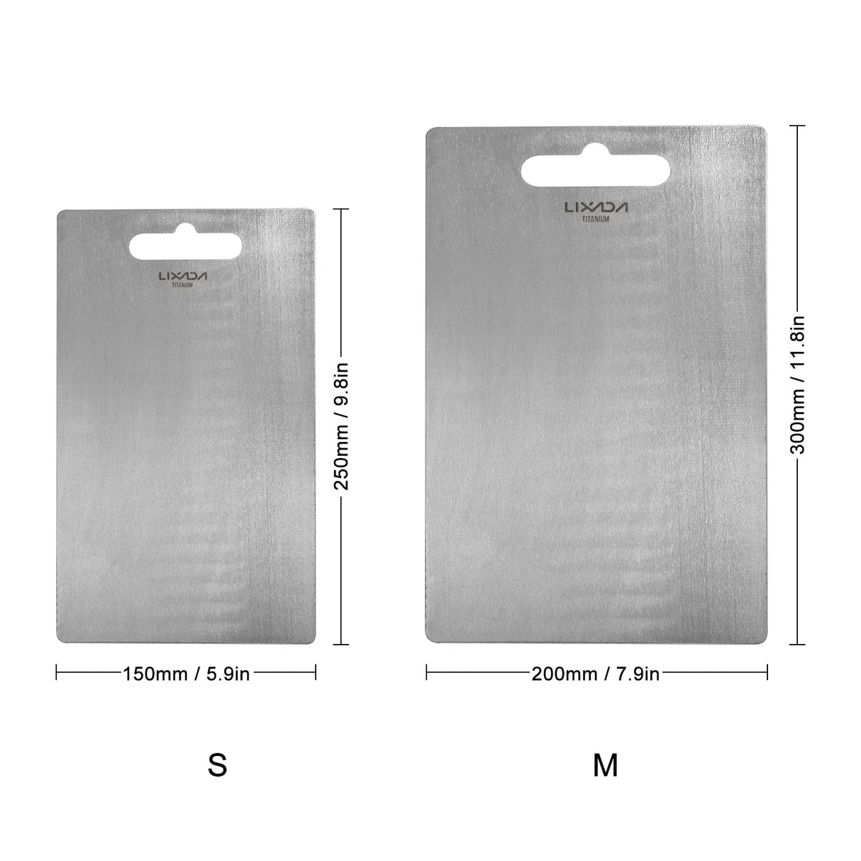 1.8MM Titanium Cutting Board for Kitchen, Camping, Hiking - High Quality, Convenient Hanging