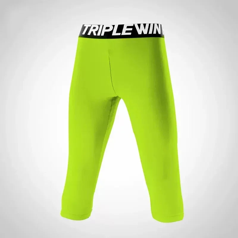 Kids Boy Girl Capri Running Tights Pants