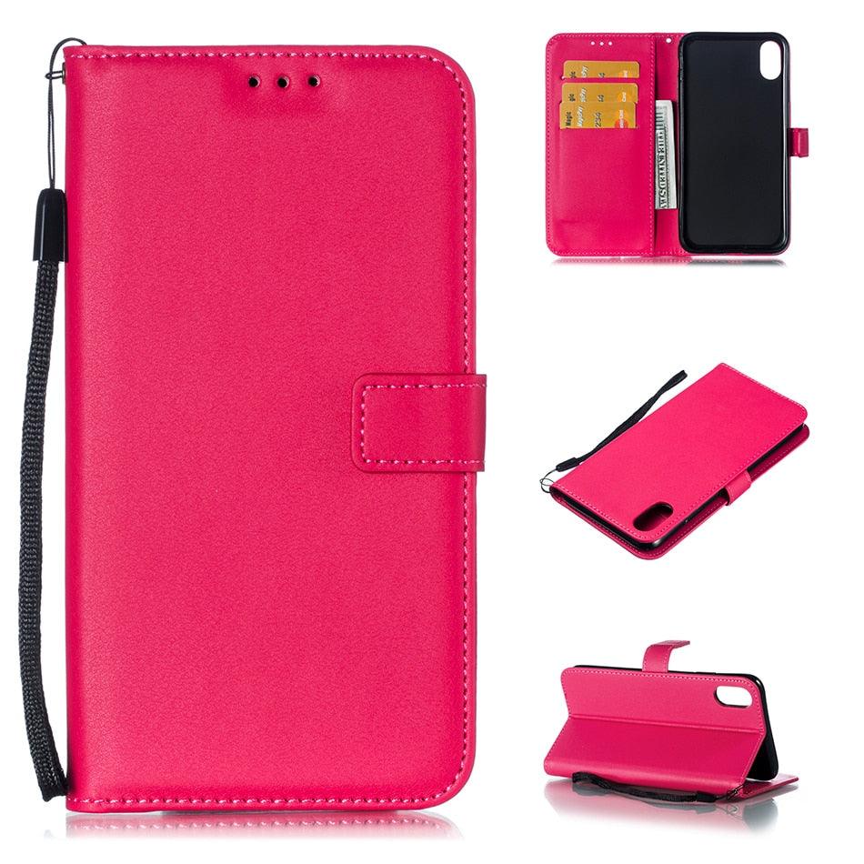 Solid Color Leather Wallet Case For iPhone 14 XS MAX 11 Pro 12 mini 13 Flip Cover Card Slot Mobile Phone Case Wallet Mobile Phone Case Leather Flip Case Wallet Colorful Protective Case