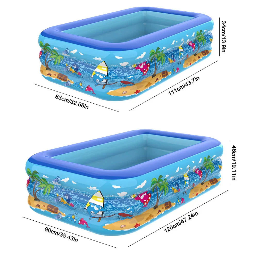 Indoor Outdoor Inflatable Pool for All Ages 60/111/120cm