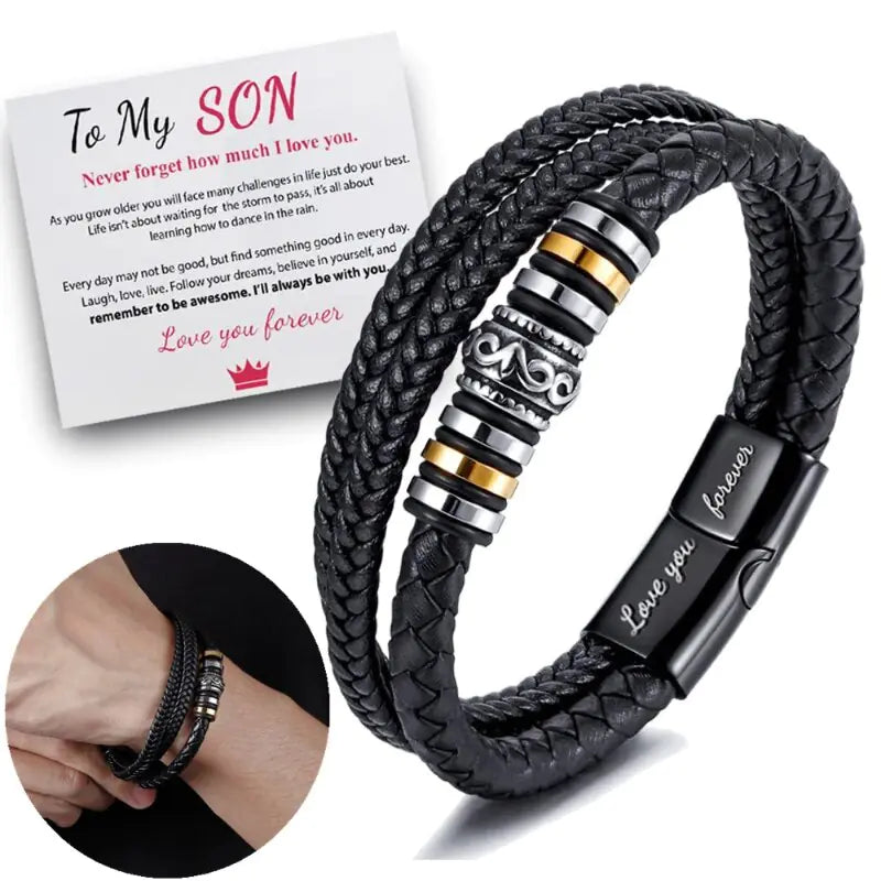 Braided Leather Bracelets for Men