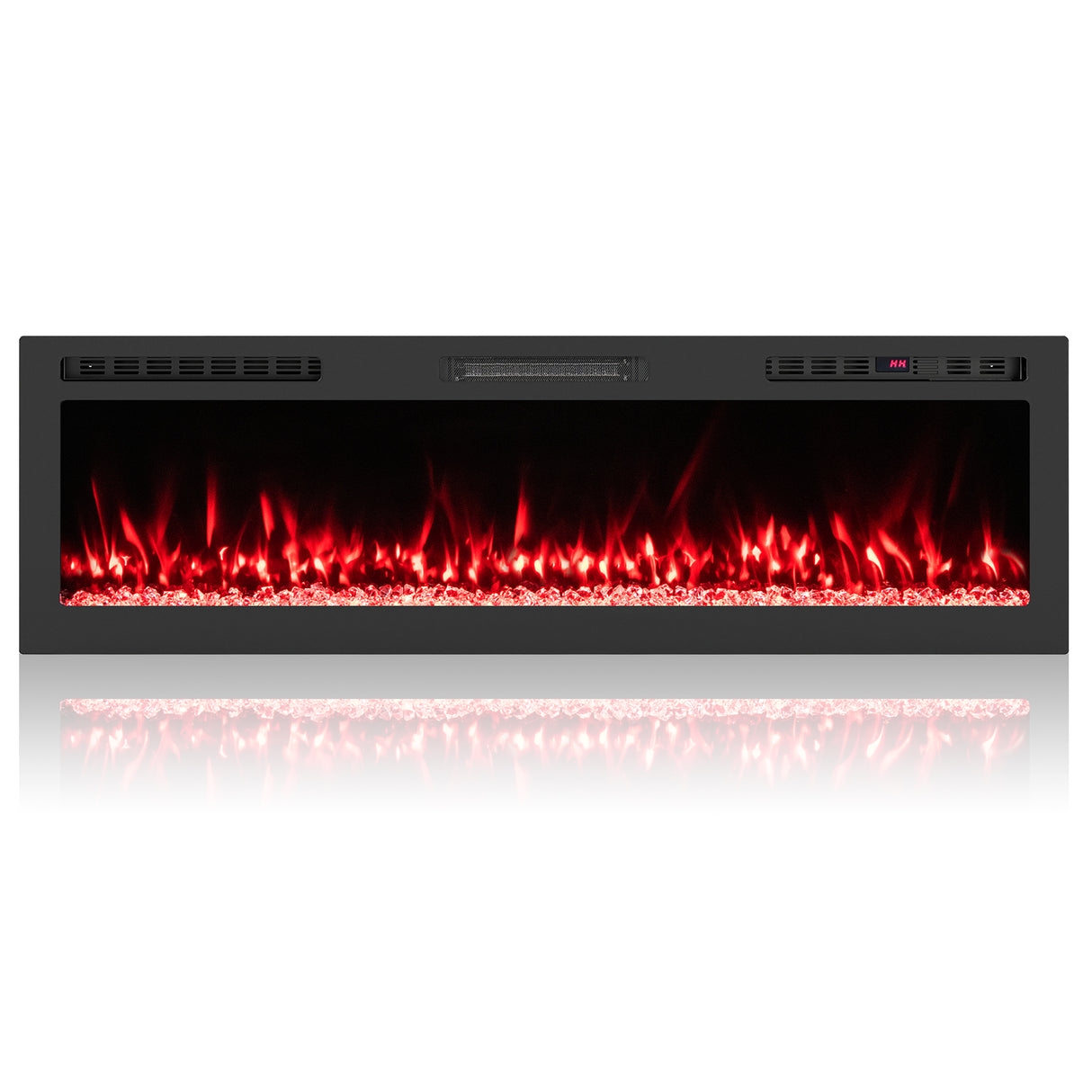 Smart WiFi Electric Fireplace Wall Mounted & Recessed 750W/1500W Heater-60 Inch