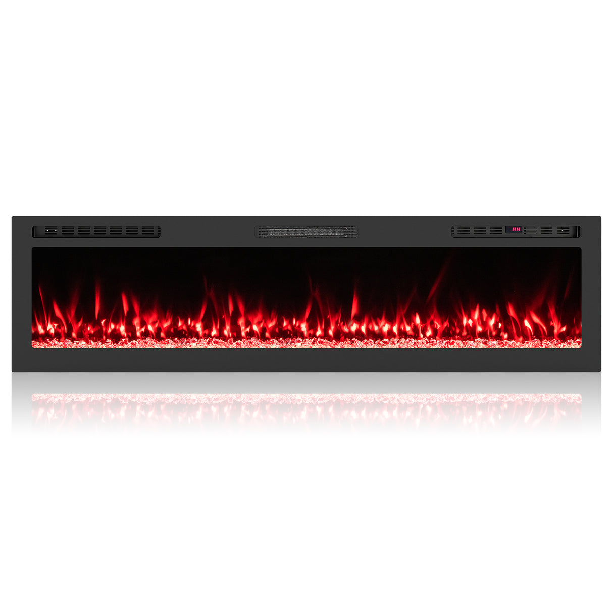 Smart WiFi Electric Fireplace Wall Mounted & Recessed 750W/1500W Heater-68 Inch