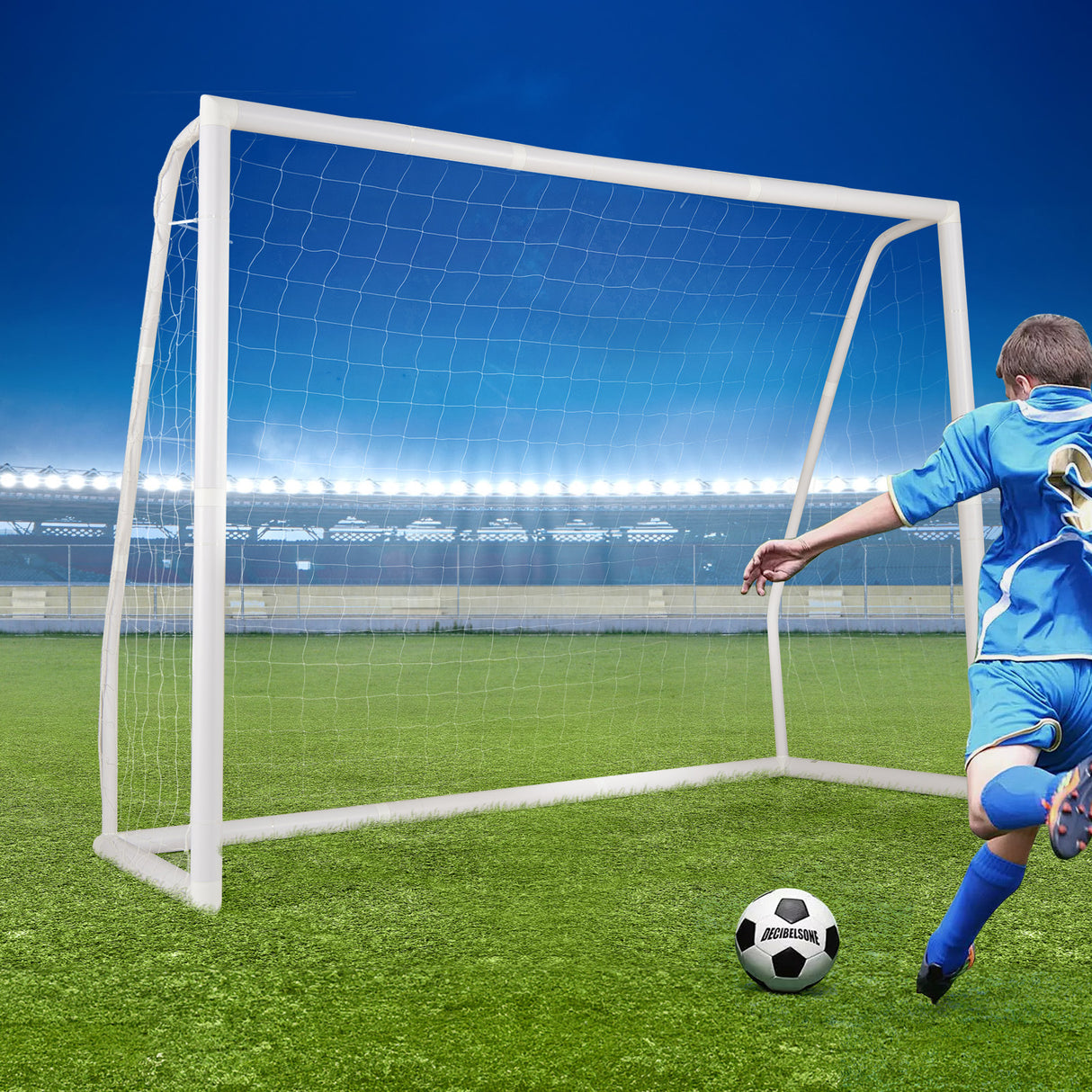 8' x 6' Soccer Goal with Ground Stakes and Soccer Cones