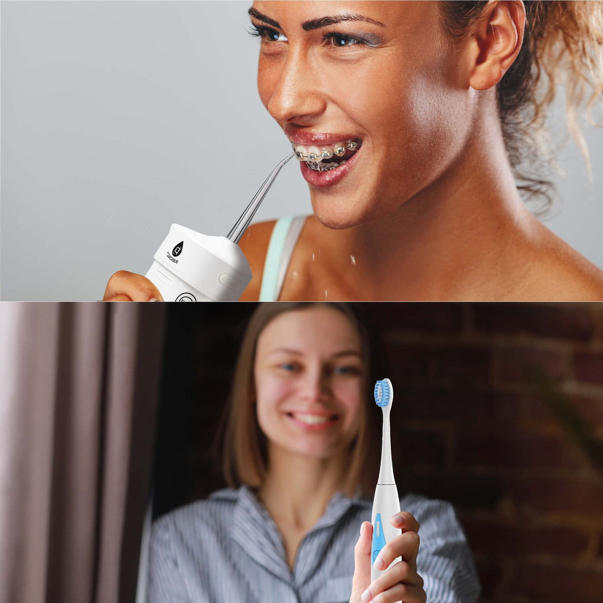 Ultimate Smile Care Duo: Triple-Head Tooth Wizard & Travel-Ready Water Flosser by Pursonic