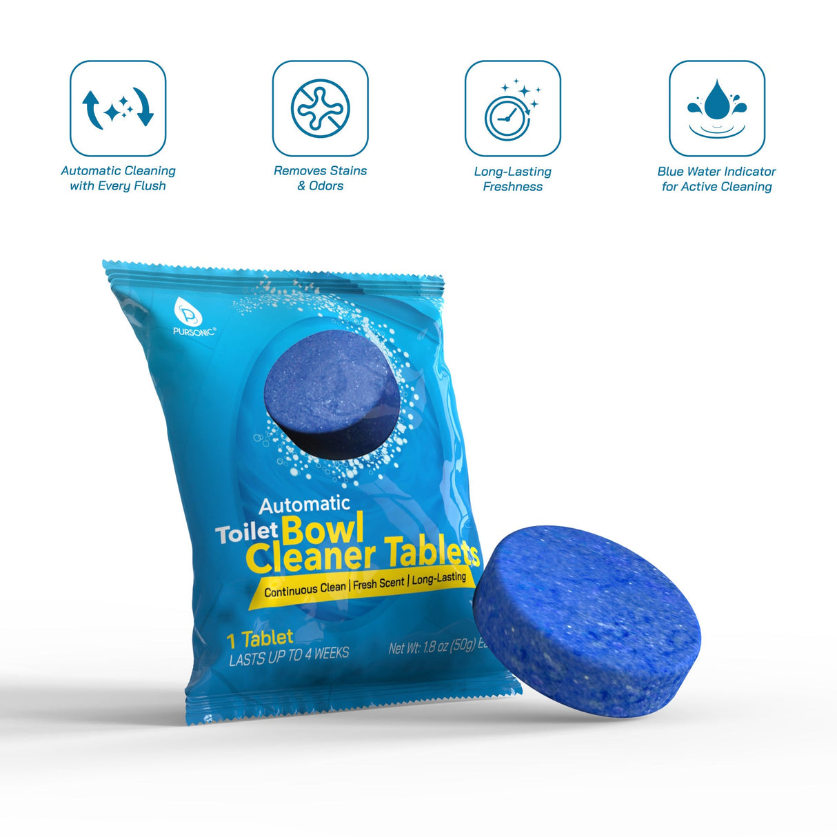 Pursonic Cleaning Power Bundle: Power Scrubbers Brushes & Toilet Tablets
