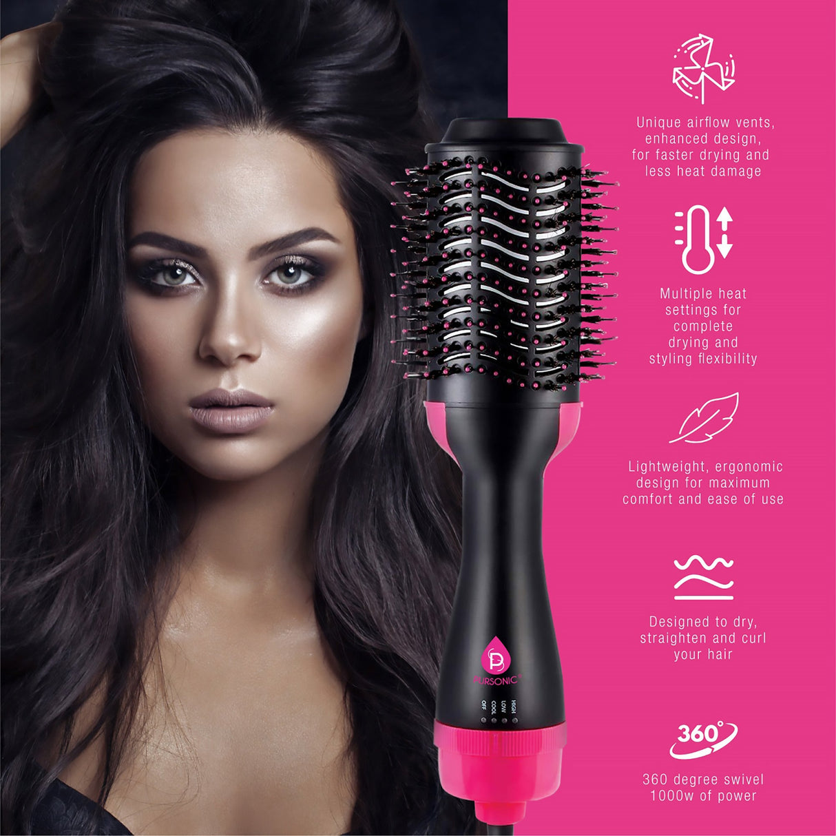 Professional Hair Styling Trio: Triple Barrel Curler, One-Step Volumizer & Flat Iron Duo Pack