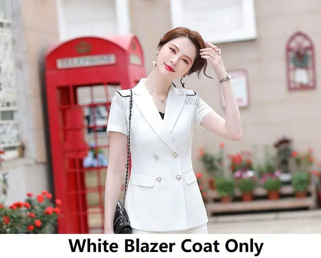 Elegant Green Women's Business Suit with Pants & Jacket