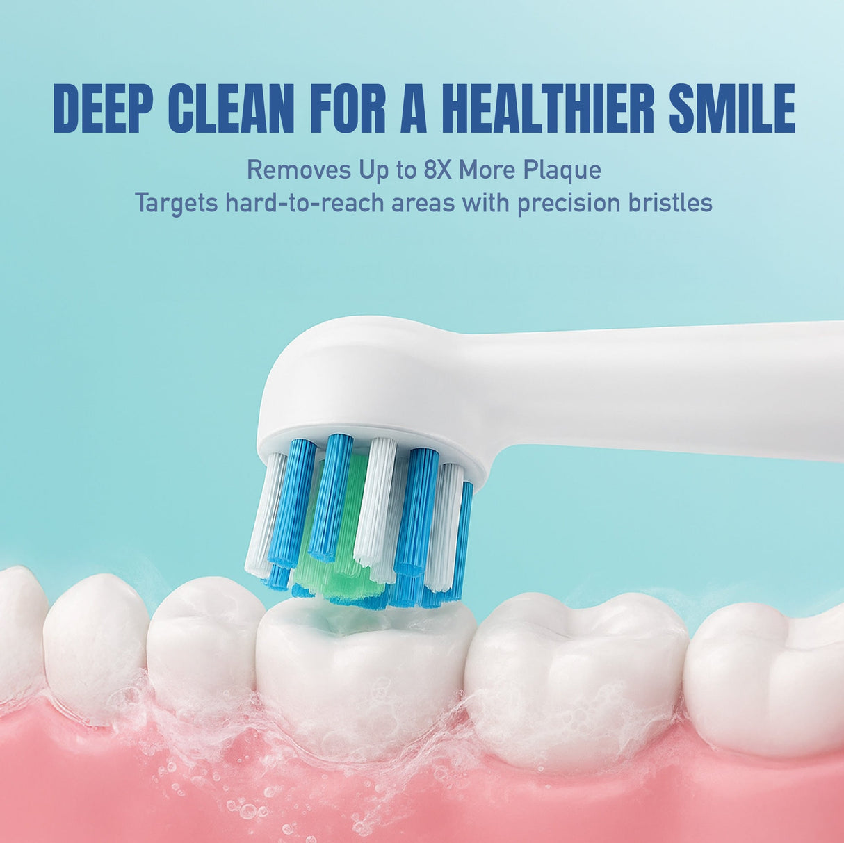 8-Pack Replacement Brush Heads Compatible with Oral-B iO Series 2–10