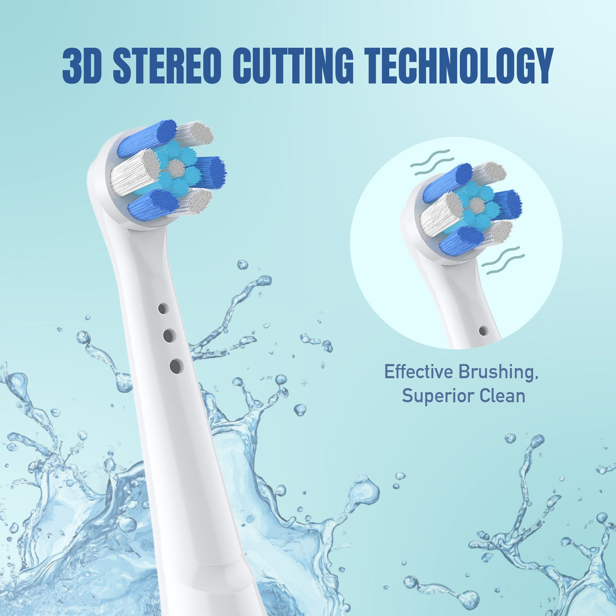 8-Pack Replacement Brush Heads Compatible with Oral-B iO Series 2–10