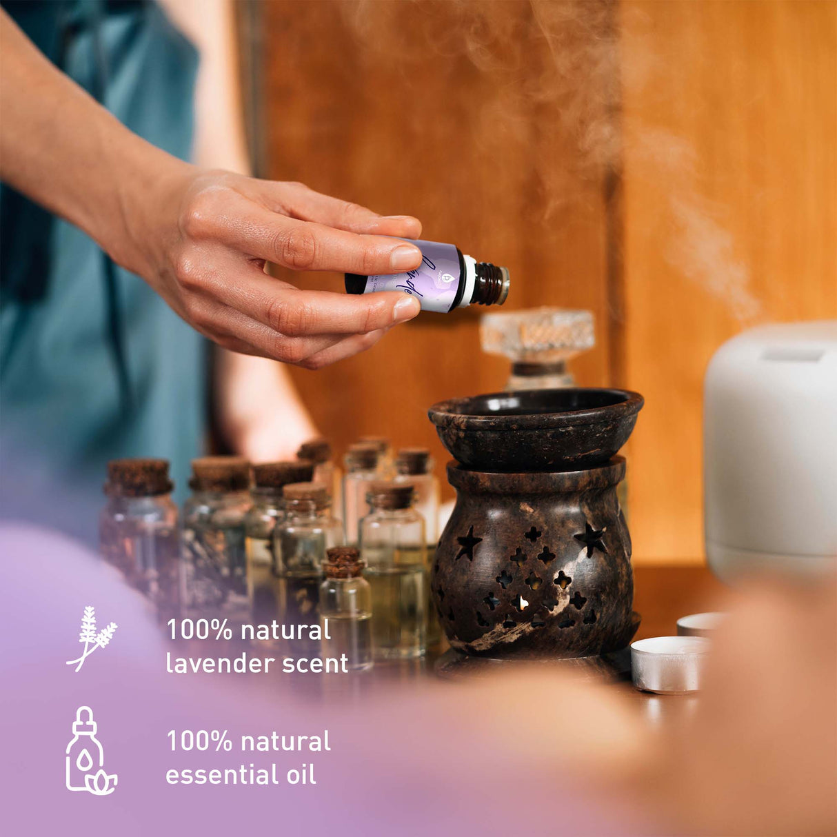 Luxury Home Spa Bundle – Towel Warmer & Lavender Essential Oil by Pursonic