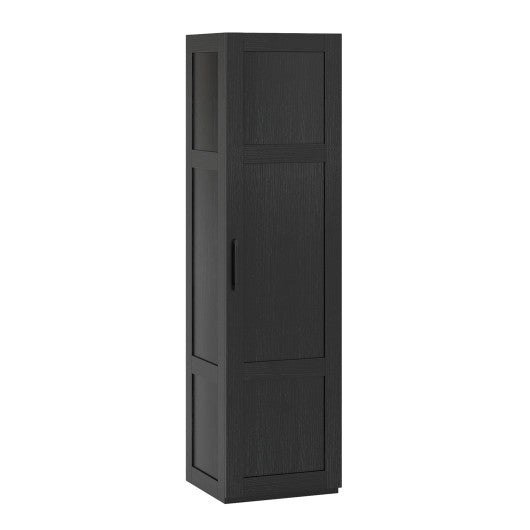 Tall Storage Cabinet with 4 Storage Shelves for Bathroom Living Room-Black
