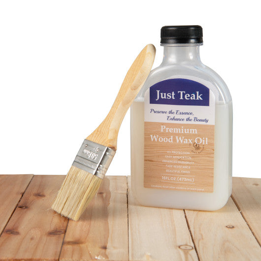 Wood Wax Oil for Outdoor and Indoor Furniture Teak Care Kit to Restore and Protect Wood
