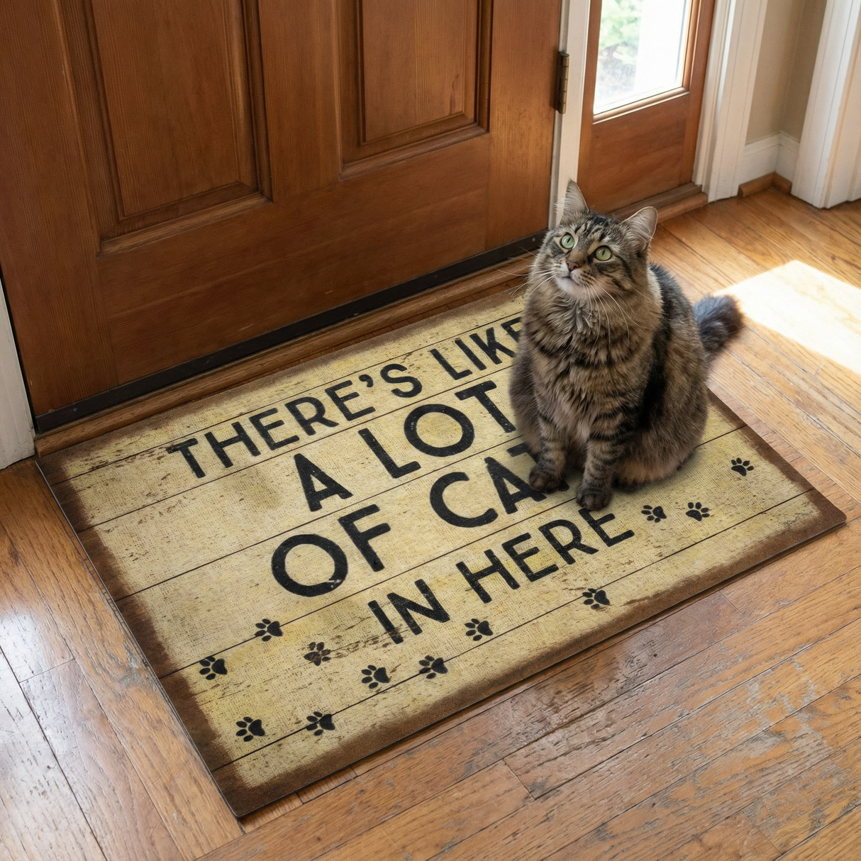 Cat Lover Doormat Set | Two 34" x 20" Indoor/Outdoor Rugs