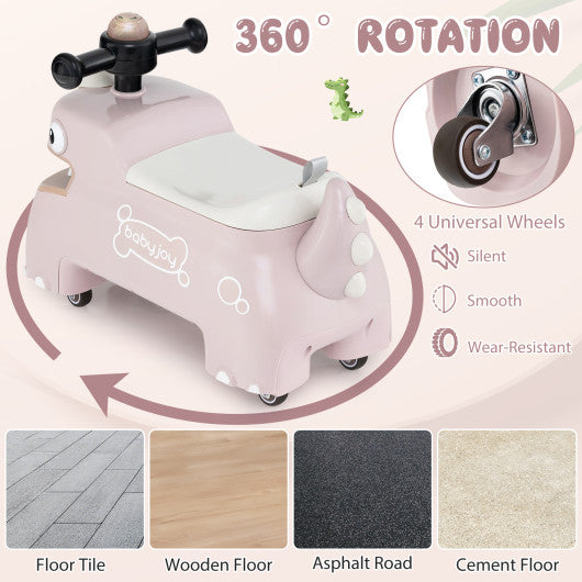 Toddler Ride on Toy Walking Sliding Car with Lights and Music-Green