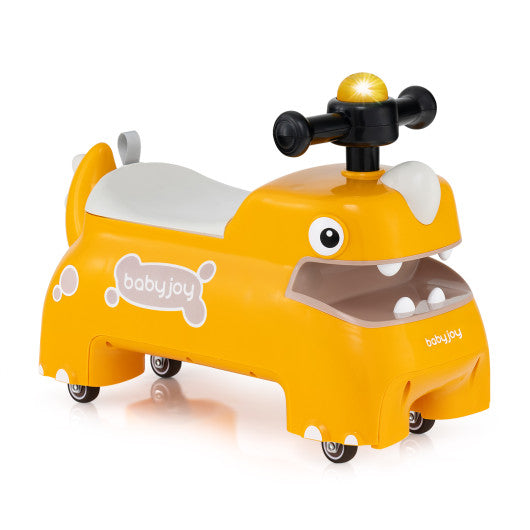 Toddler Ride on Toy Walking Sliding Car with Lights and Music-Yellow