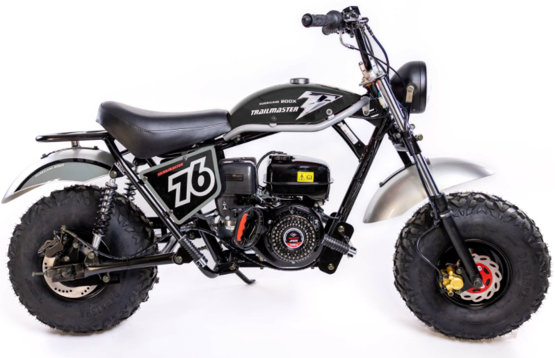 TrailMaster Hurricane 200X Mini Bike, 208cc 7.5 HP with Torque Converter, Dual Disc Brake, Front & Rear Suspension
