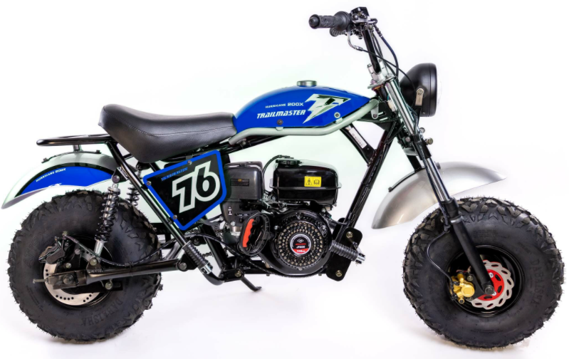 TrailMaster Hurricane 200X Mini Bike, 196cc 6.5hp with Torque Converter, Dual Disc Brake, Front & Rear Suspension
